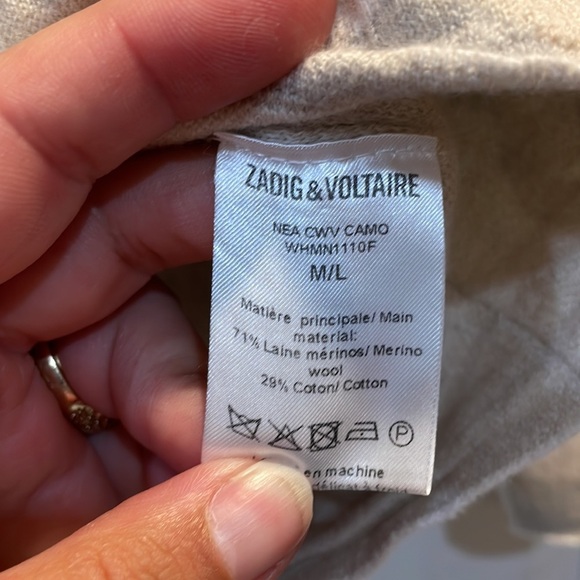 Zadig & Voltaire Neutral Camo Merino Wool Sweater M/L - Picture 9 of 10